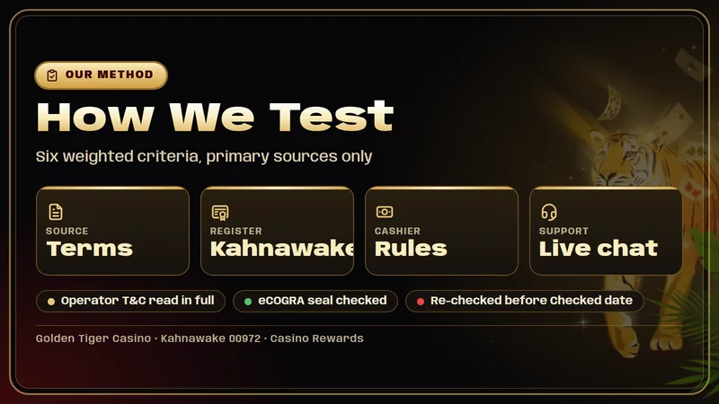How we test Golden Tiger Casino